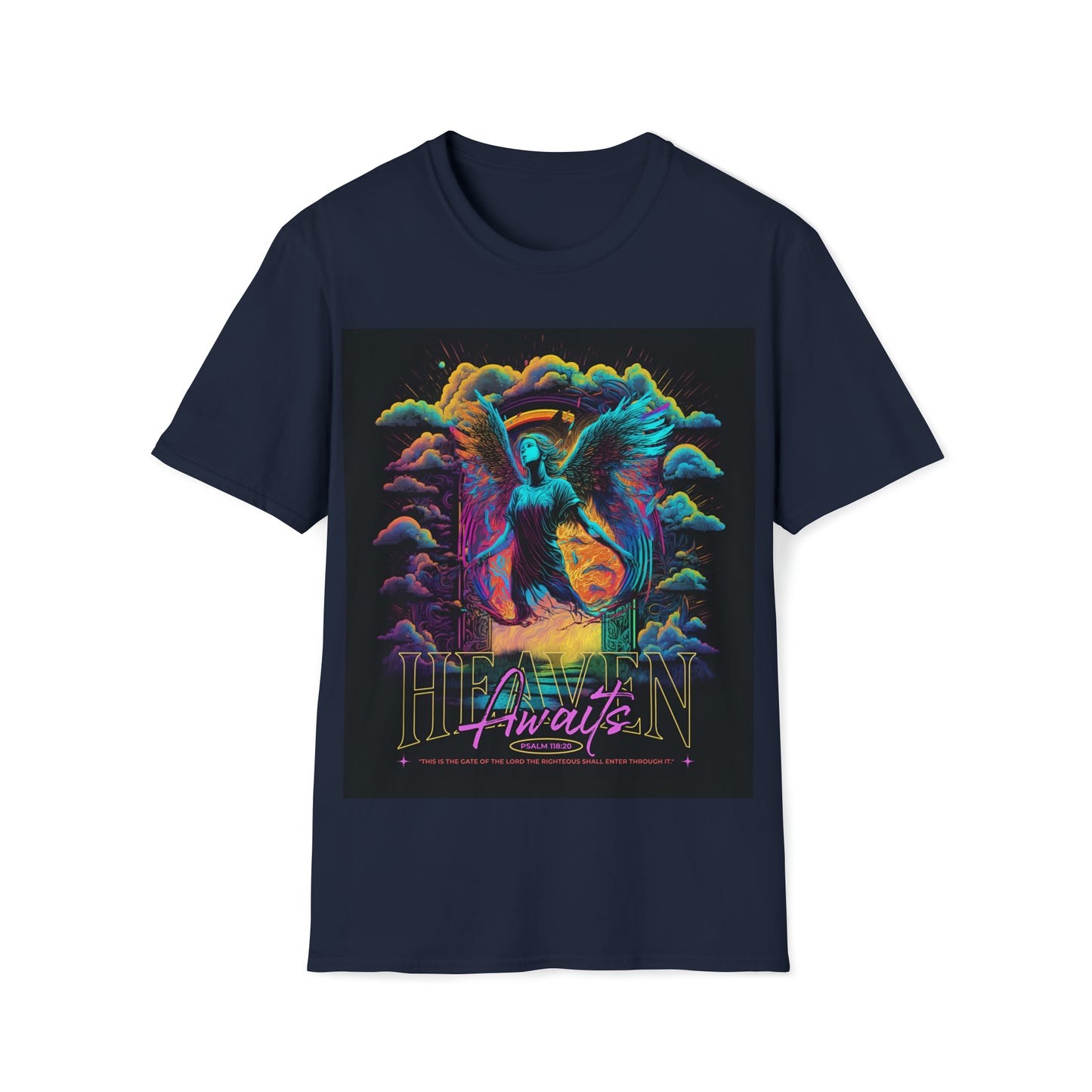 Heaven Await Graphic Tshirt Cotton Unisex Softstyle T-Shirt