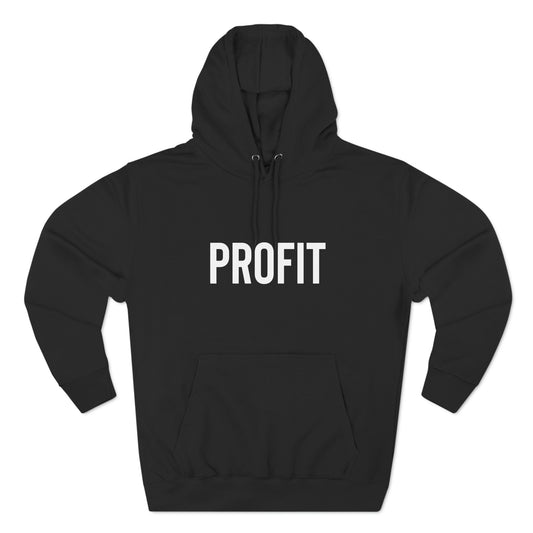 Profit Letter Graphic Hoodie Three-Panel Fleece Hoodie