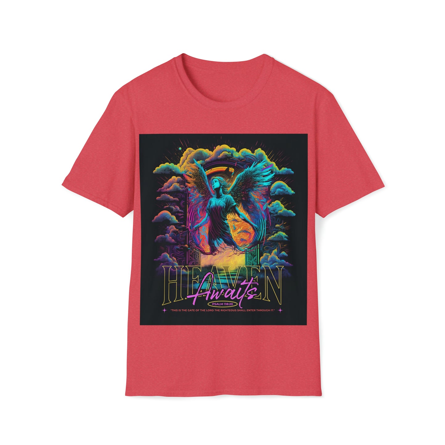 Heaven Await Graphic Tshirt Cotton Unisex Softstyle T-Shirt