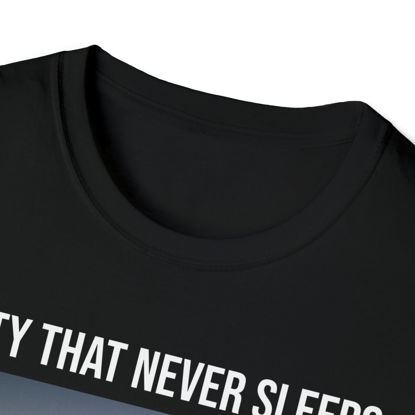 The City That Never Sleeps NY Graphic tshirt Unisex Softstyle T-Shirt