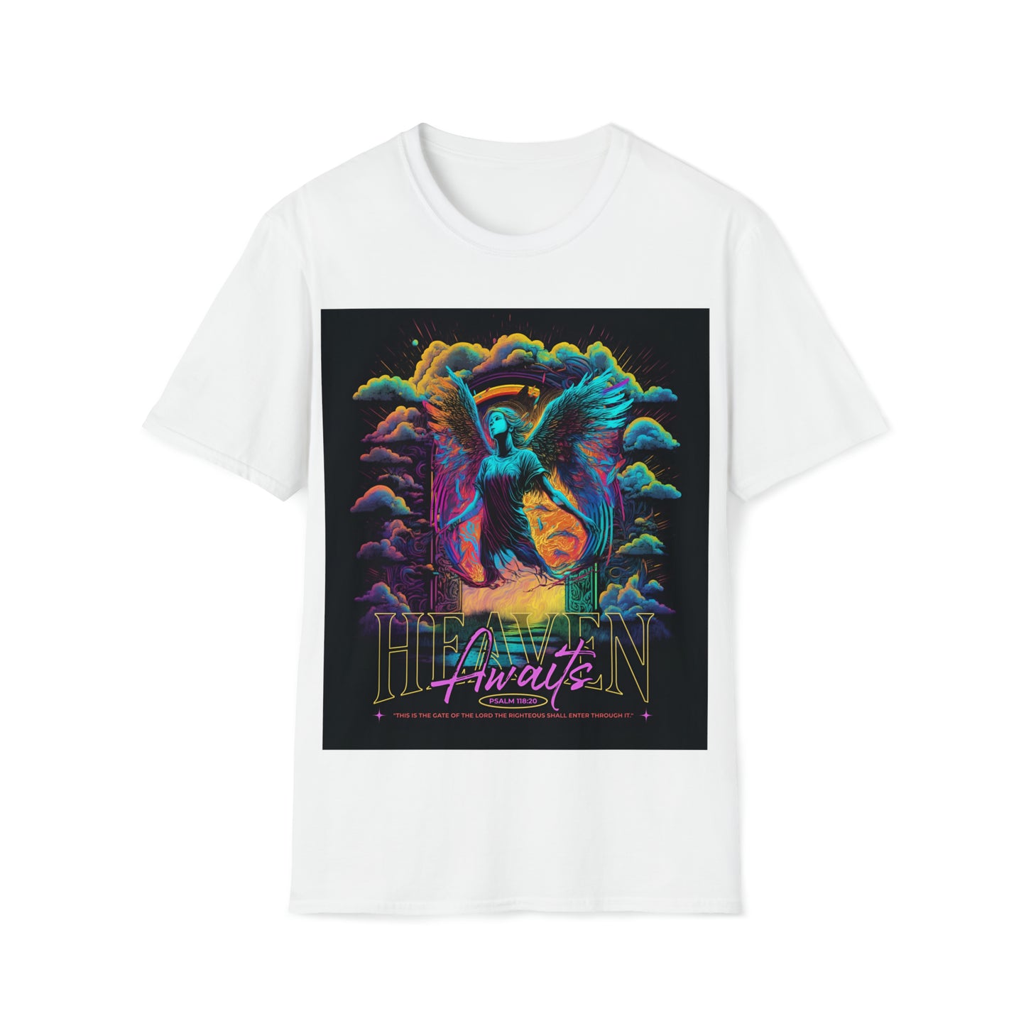 Heaven Await Graphic Tshirt Cotton Unisex Softstyle T-Shirt