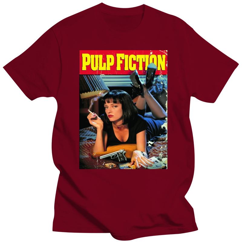 Pulp Fiction Poster T-Shirts 1994 Quentin Tarantino Tops Graphic Streetwear